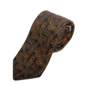 Braemore Green on Black Paisley Tie